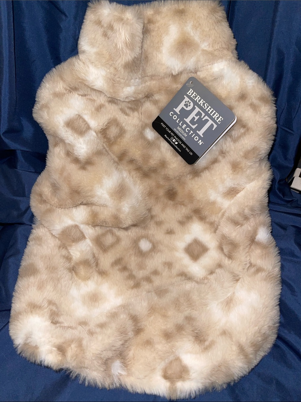 Berkshire Cream Faux Fur Pet Vest - Plush Medium Dog Coat